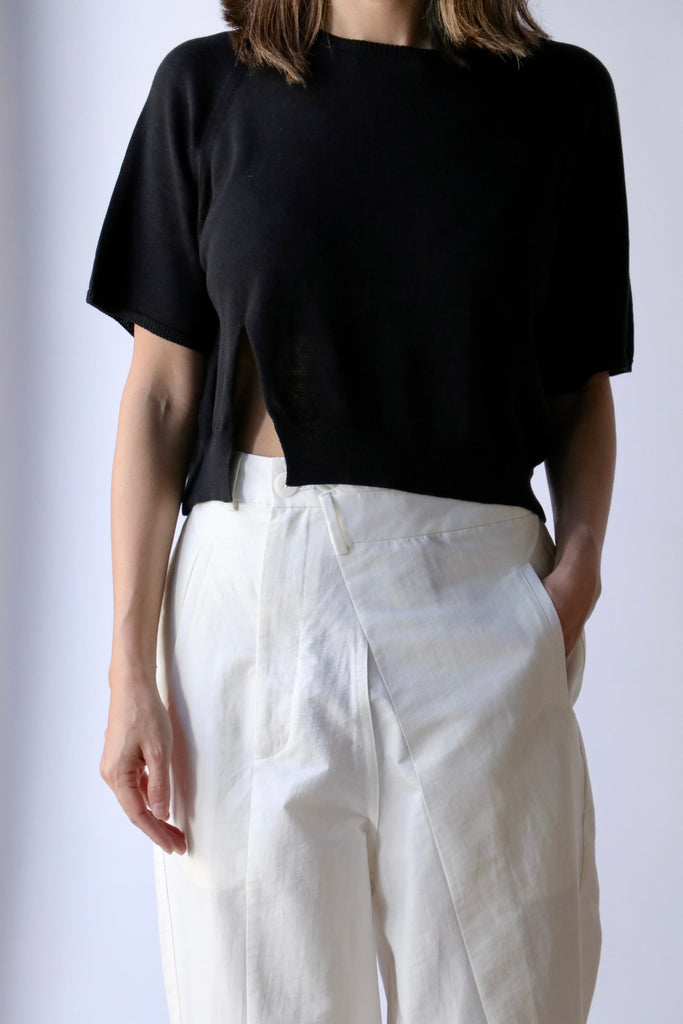 Cordera Silk Opening Top in Black tops-blouses Cordera 