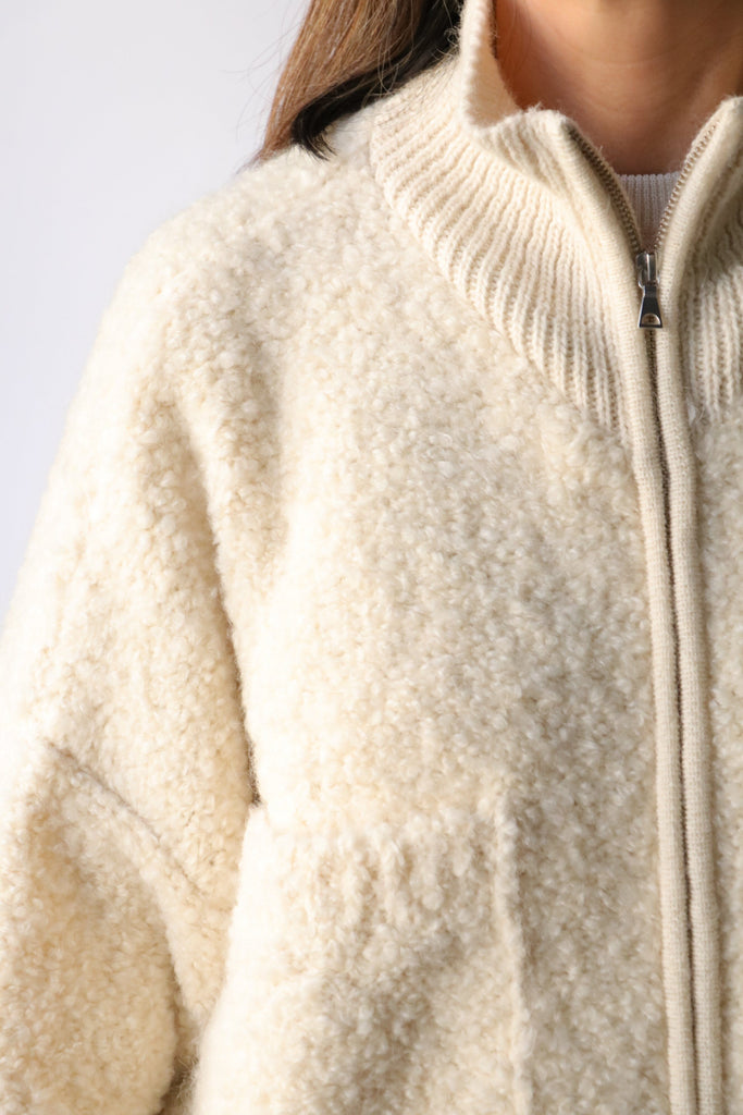 Cordera Wool & Mohair Jacket in Natural Outerwear Cordera 