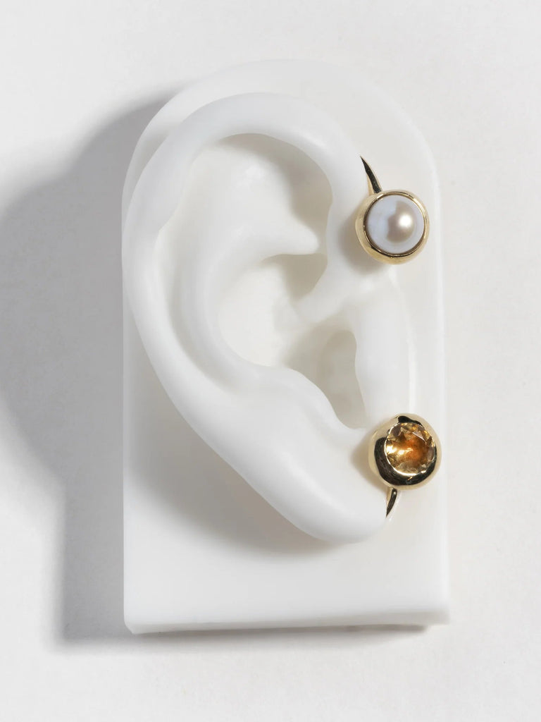 Faris Bi Ear Cuff in Gold/Citrine Jewelry Faris 