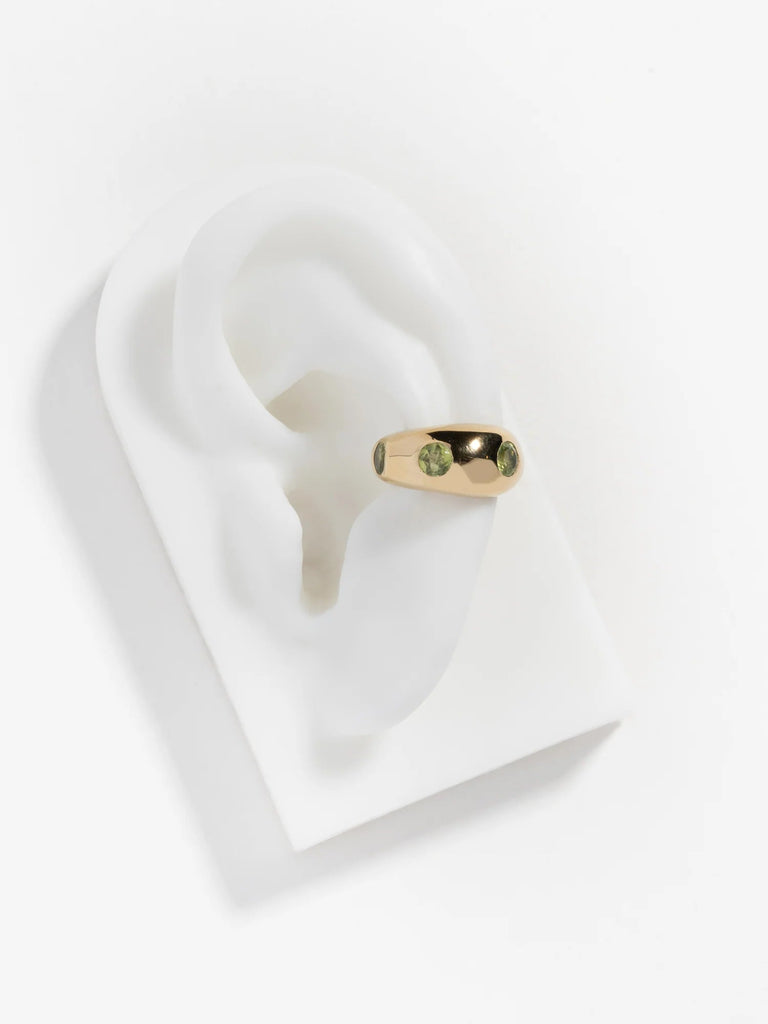 Faris Grosso Gem Ear Cuff in Gold/Peridot Jewelry Faris 