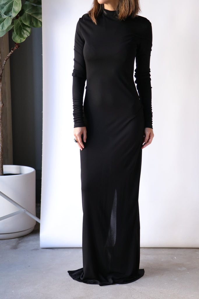 Gauchere Jersey Highneck Dress in Black Dresses Gauchere 