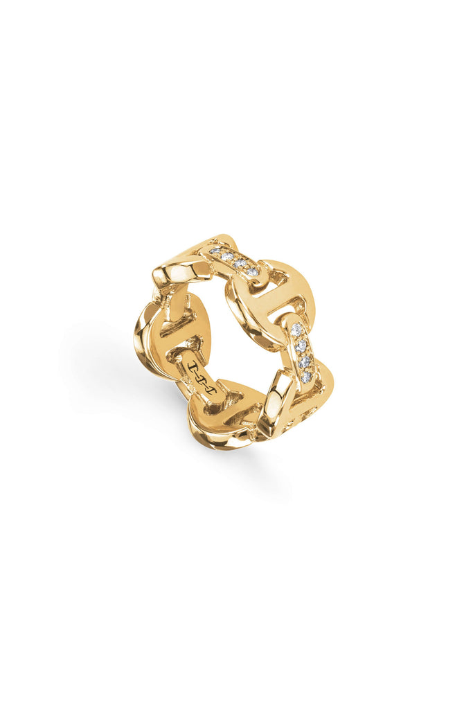 Hoorsenbuhs Dame Classic Tri-link Ring w/ Diamond Bridges Jewelry Hoorsenbuhs 