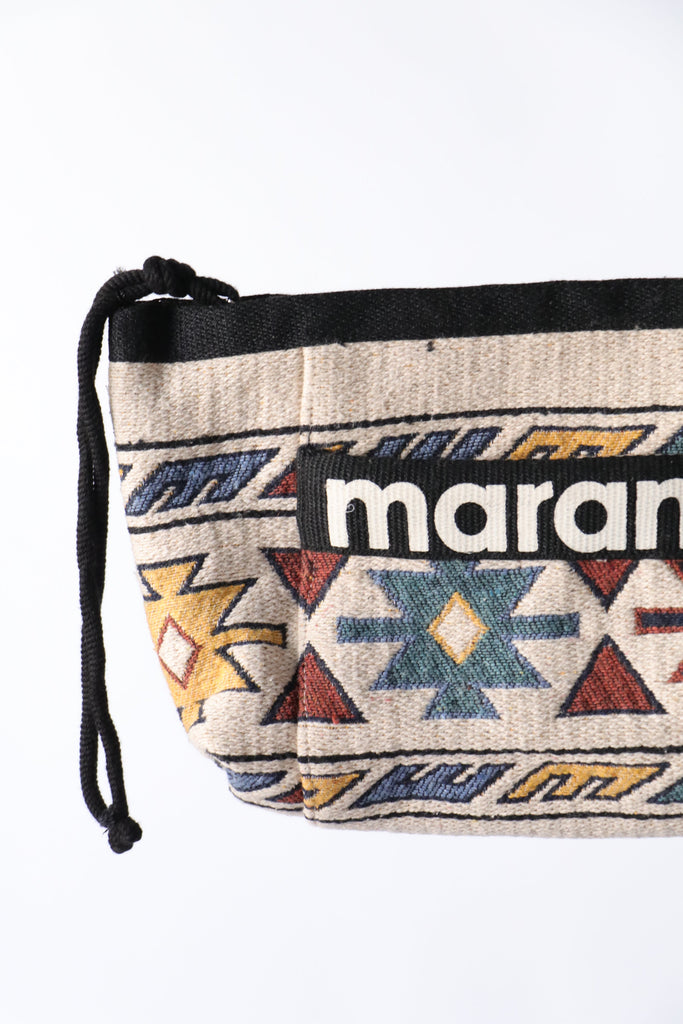 Isabel Marant Powden Canvas Pouch in Black/Multi Accessories Isabel Marant Etoile 