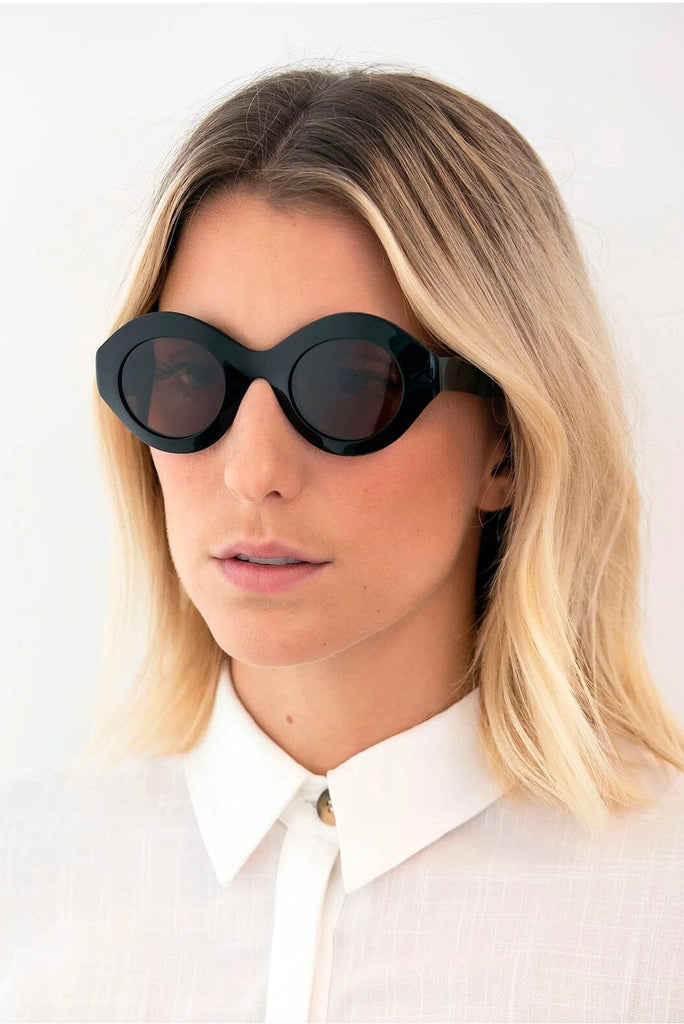 Lapima Cora Sunglasses in Black Solid Accessories Lapima 