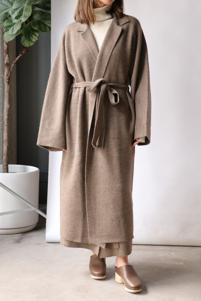 Lauren Manoogian Double Knit Trench in Mushroom | WE ARE ICONIC