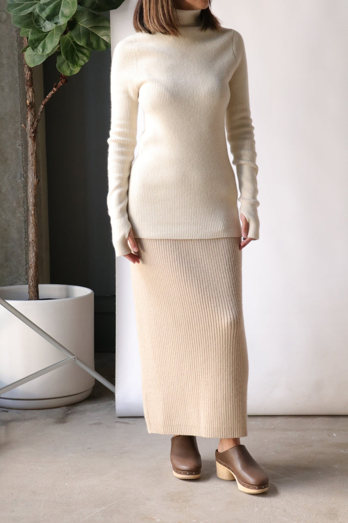 Lauren Manoogian Rib Tube Skirt in Antique | WE ARE ICONIC