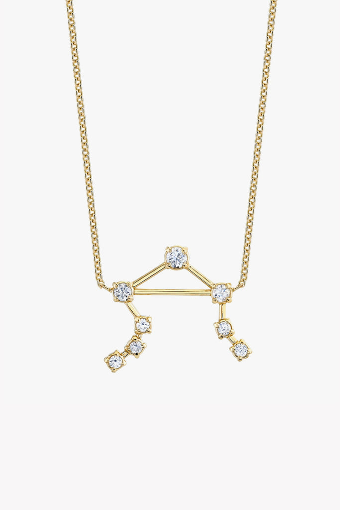 Logan Hollowell 18k Prong Set Libra Constellation Necklace Jewelry Logan Hollowell 