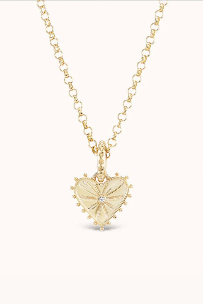 Marlo Laz Single Agape Heart Charm Necklace Jewelry Marlo Laz 