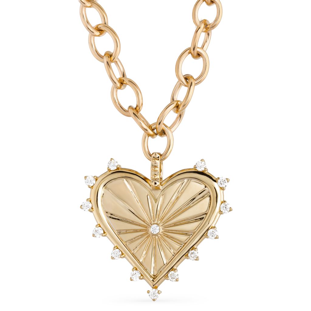 Marlo Laz Spiked Heart Coin Necklace Jewelry Marlo Laz 