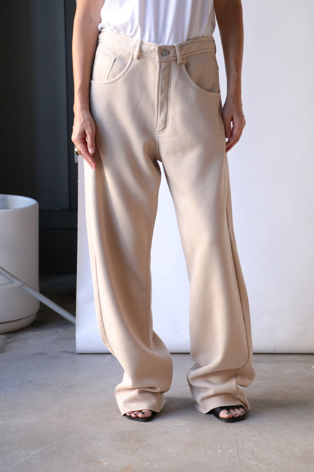 MM6 Maison Margiela 5 Pocket Pant in Beige | WE ARE ICONIC