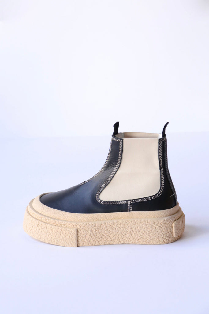 MM6 Maison Margiela Ankle Boot in Black/Vanilla Shoes MM6 Maison Margiela 