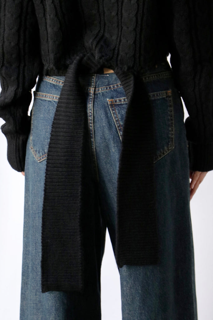 MM6 Maison Margiela Turtleneck Sweater in Black Knitwear MM6 Maison Margiela 