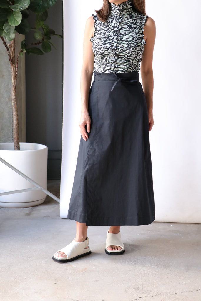 Proenza Schouler White Label Soft Poplin Wrap Skirt Bottoms Proenza Schouler 