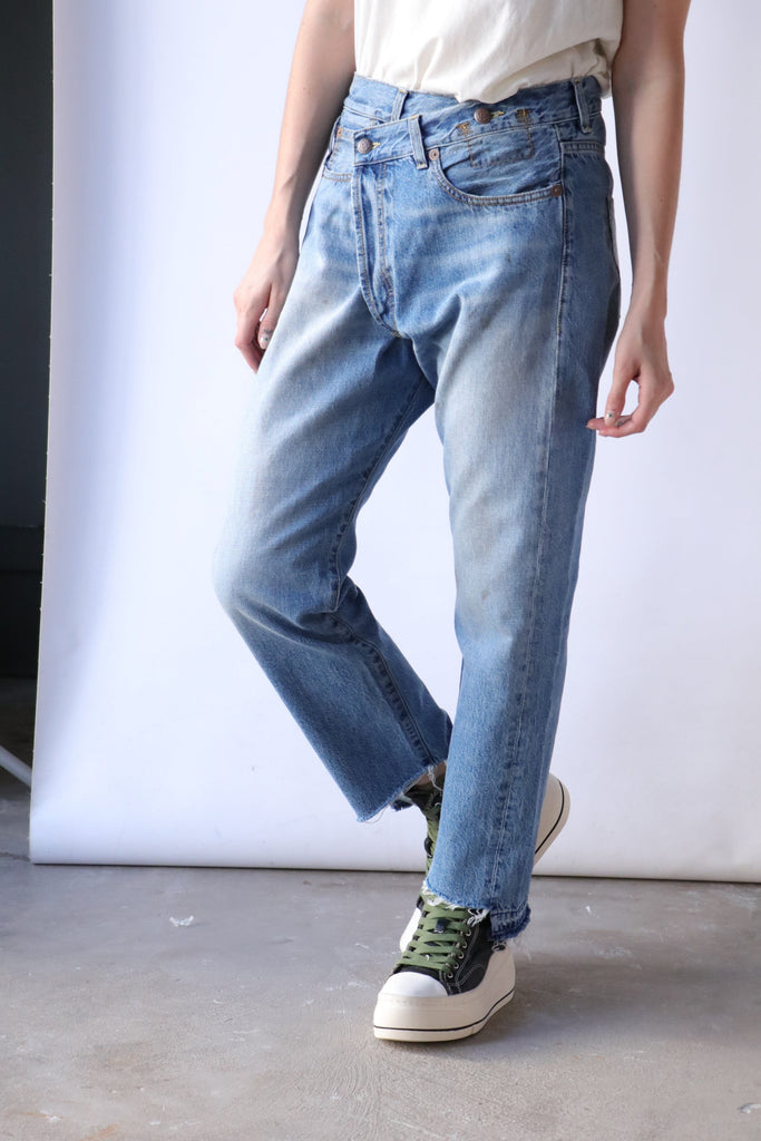 R13 Crossover Jean in Turner Blue Bottoms R13 