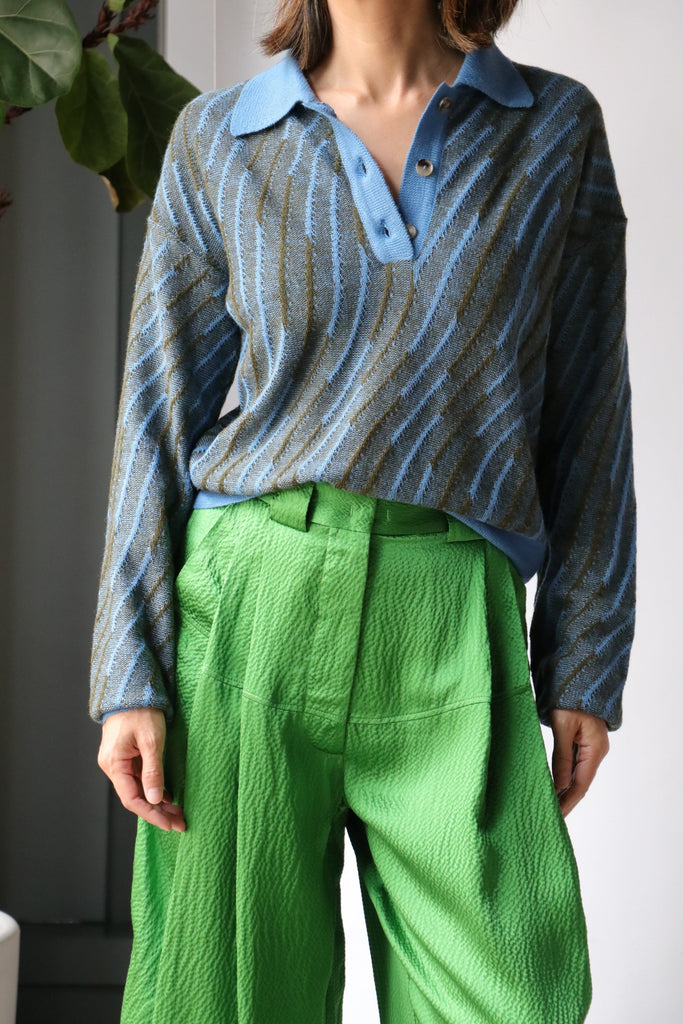 Rachel Comey Alvar Top in Blue tops-blouses Rachel Comey 