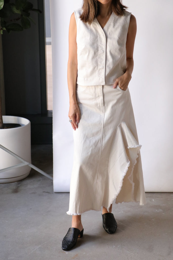 Rachel Comey Chale Top in White tops-blouses Rachel Comey 
