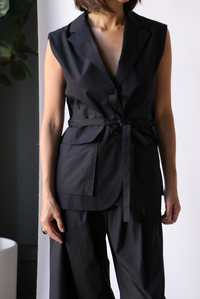 Rachel Comey Doni Vest in Black tops-blouses Rachel Comey 