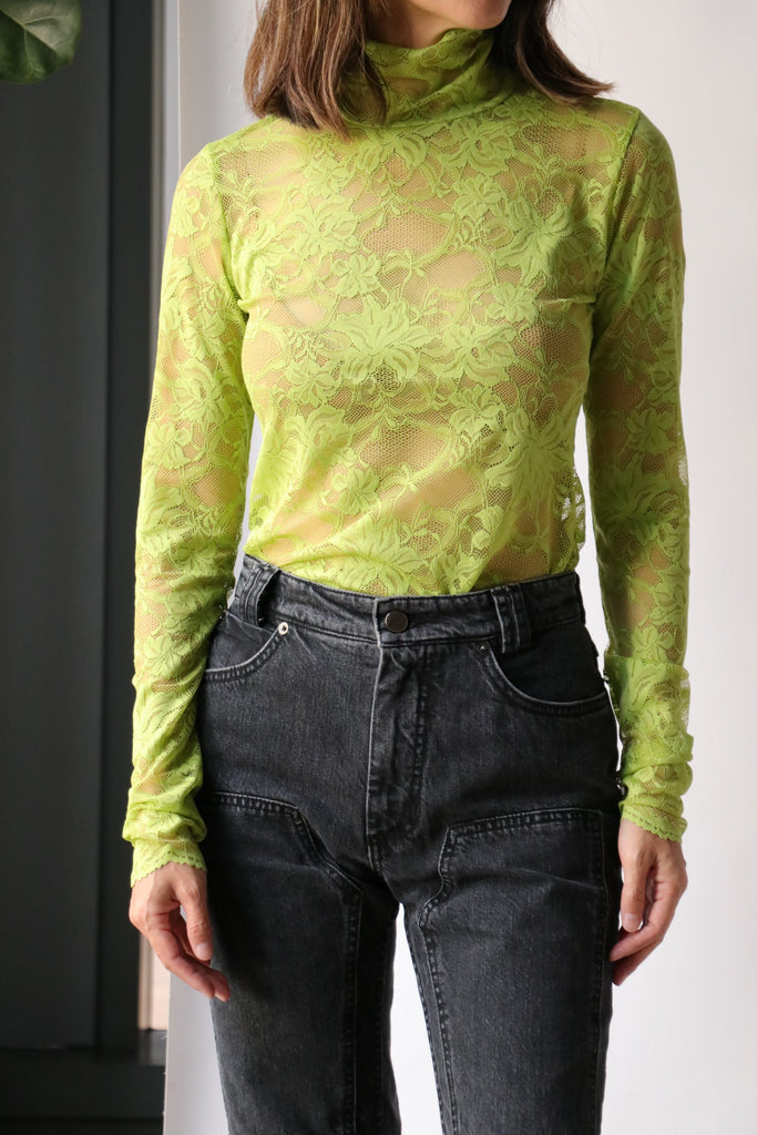 Rachel Comey Recall Top in Lime tops-blouses Rachel Comey 