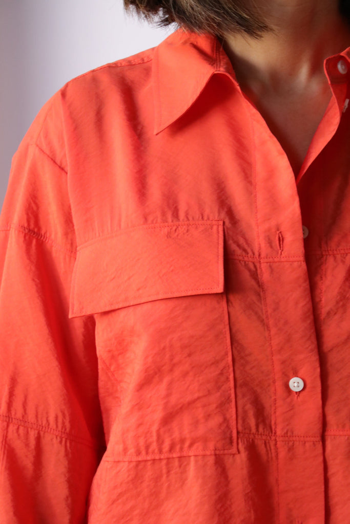 Rachel Comey Scotch Shirt in Red tops-blouses Rachel Comey 