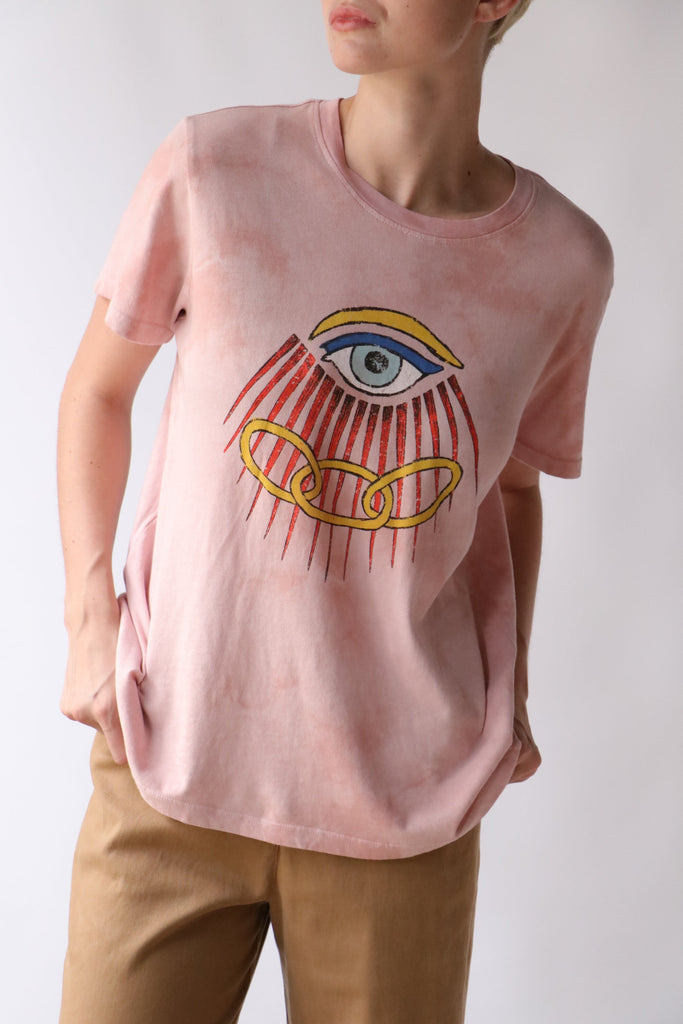 Raquel Allegra Betty T-Shirt in Rose Eye Tye Die T-Shirts & Tanks Raquel Allegra 