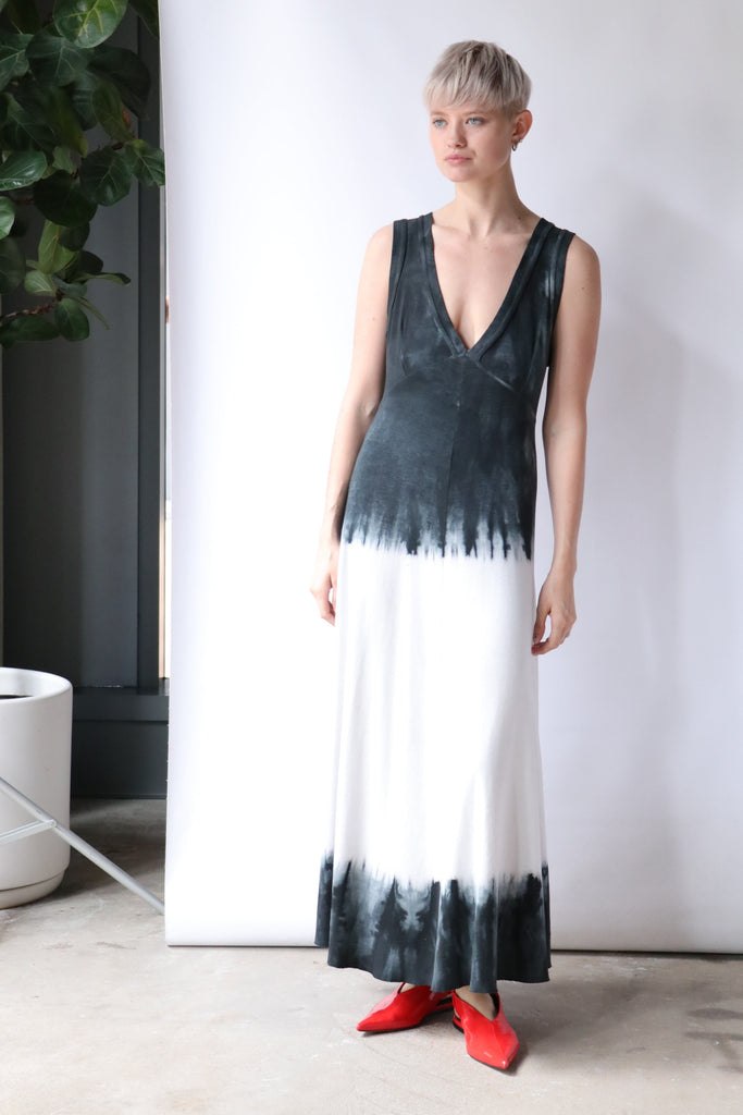 Raquel Allegra Sleeveless Nathalie Dress in Black/White Dresses Raquel Allegra 