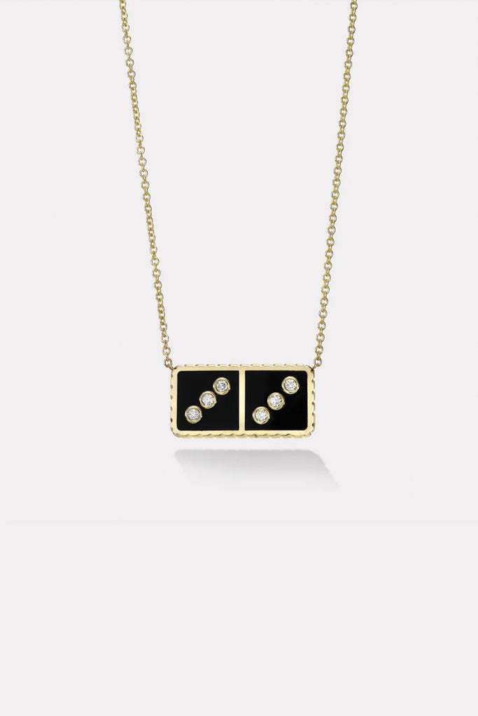 Retrouvai Petite Domino Pendant Black Onyx Jewelry Retrouvai 