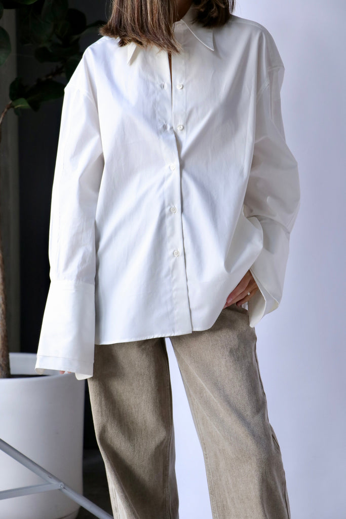 Róhe Philo Blouse in White tops-blouses Róhe 