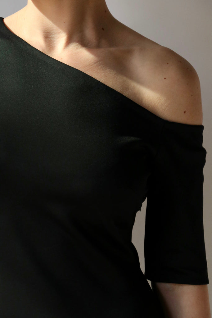 Rosetta Getty One Shoulder Off The Shoulder Dress Dresses Rosetta Getty 