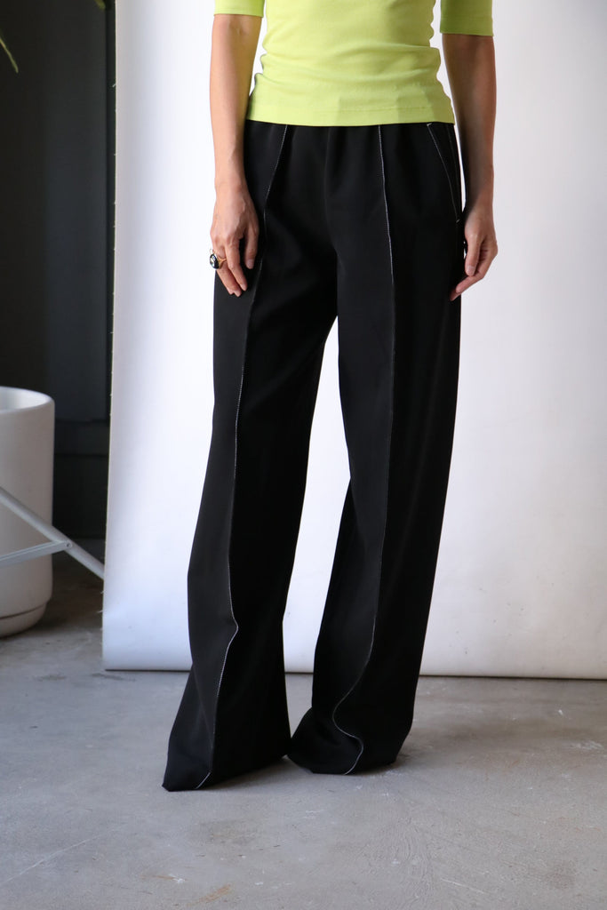 Rosetta Getty Relaxed Pull On Pant in Black Bottoms Rosetta Getty 