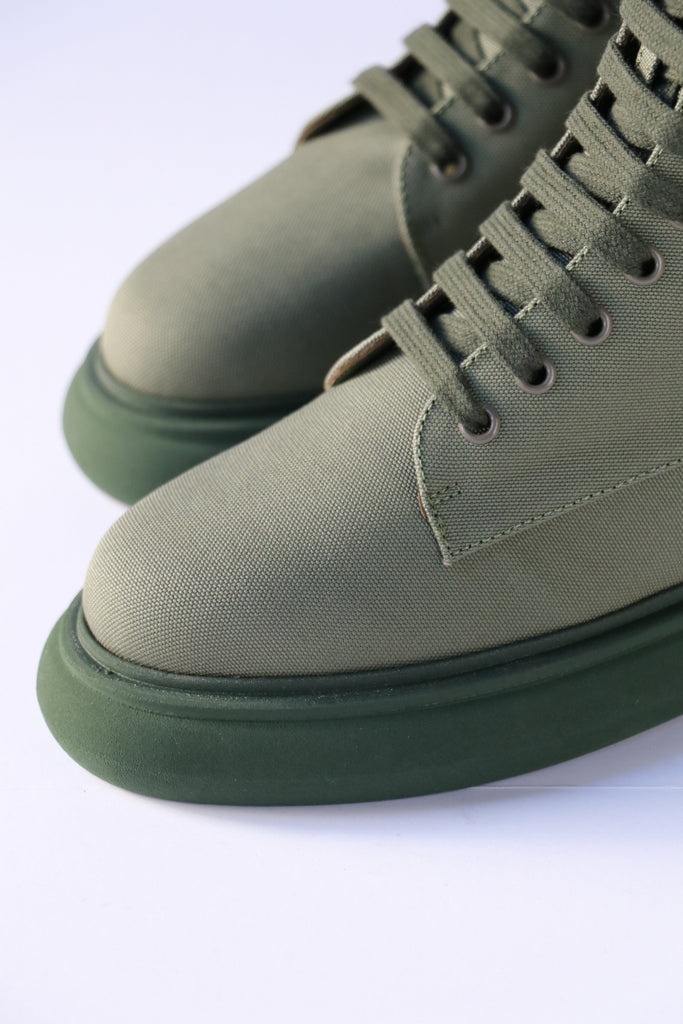 Selene Combat Boots in Military Green Shoes The Attico 