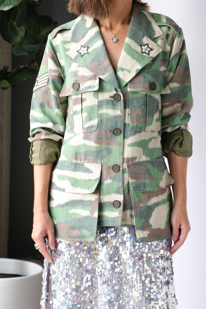 Smythe Bellows Pocket Shirt Jacket in Desert Camo Outerwear Smythe 