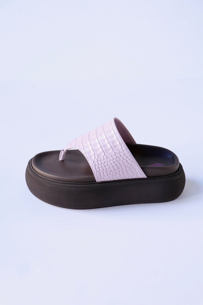 The Attico Selene Thong Platform Sandal in Pastel Pink Shoes The Attico 