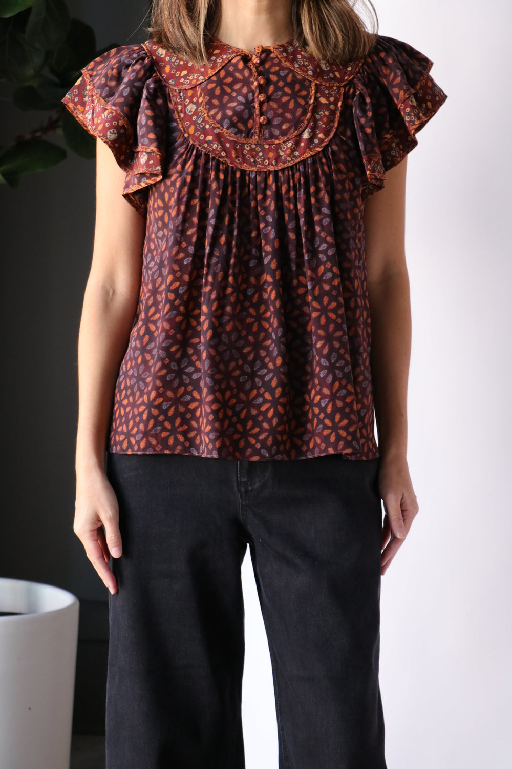 Ulla Johnson Citra Top in Agate | WE ARE ICONIC