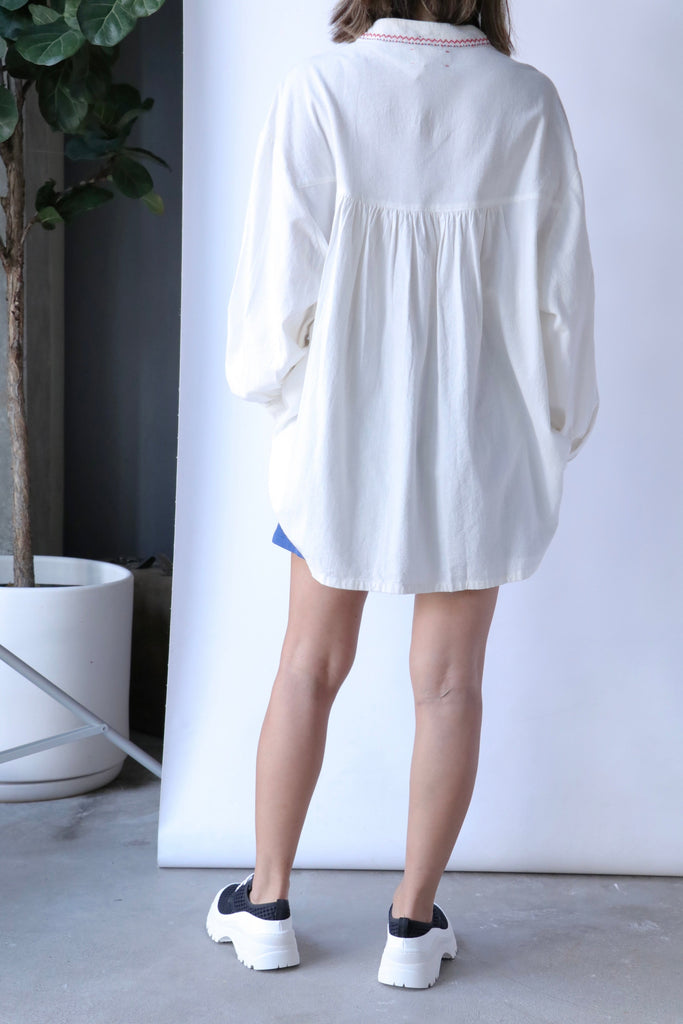 Xirena Lyric Top in in White Canvas tops-blouses Xirena 