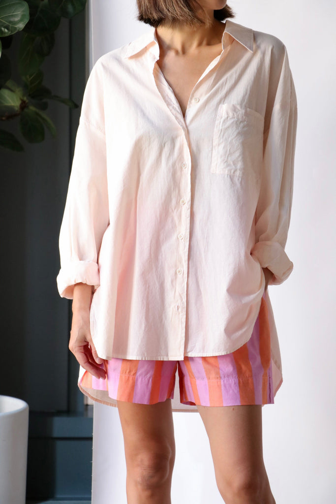 Xirena Sydney Shirt in Cream Peach tops-blouses Xirena 